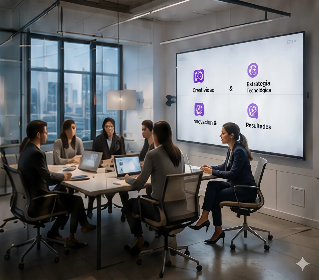 Equipo de SMB Growth Republic en sesión estratégica con cliente